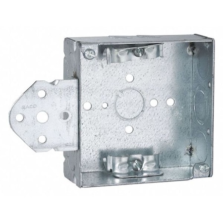 Electrical Box, 21 cu in, Wall Box Type, 2 Gangs, Steel, Square Shape MPN:225