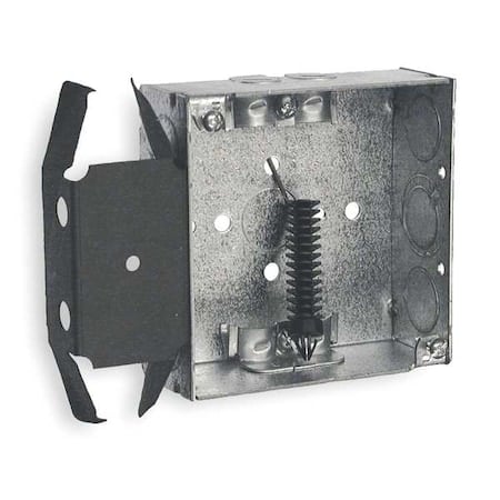 Electrical Box, 21 cu in, Square Box Type, 2 Gangs, Steel, Square Shape MPN:228