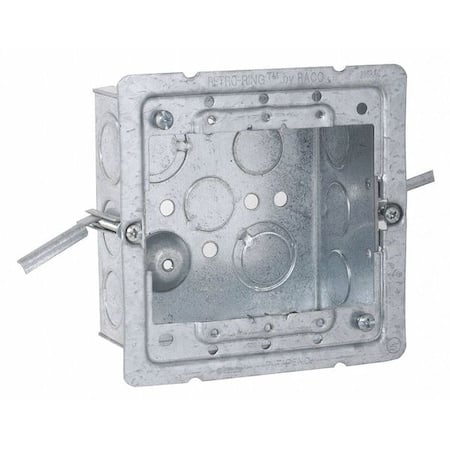 Electrical Box, 30.3 cu in, Square Box Type, 2 Gangs, Steel, Square Shape MPN:232-OW