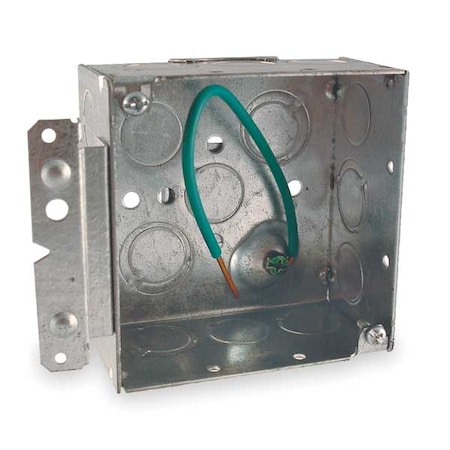 Electrical Box, 30.3 cu in, Square Box Type, 2 Gangs, Galvanized Steel, Square Shape MPN:232H