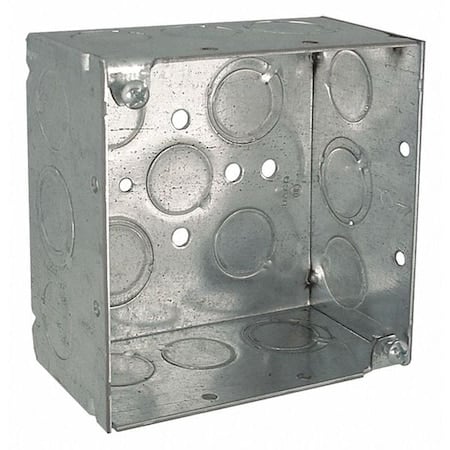 Electrical Box, 30.3 cu in, Square Box Type, 2 Gangs, Steel, Square Shape MPN:232RAC