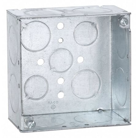 Electrical Box, 30.3 cu in, Square Box Type, Steel, Square Shape MPN:233