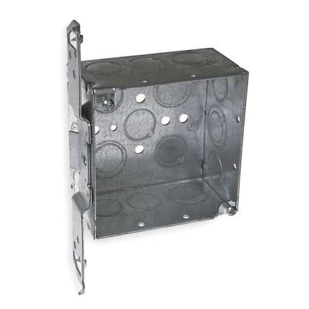 Electrical Box, 30.3 cu in, Square Box Type, 2 Gangs, Galvanized Steel, Square Shape MPN:235