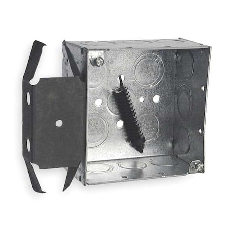 Electrical Box, 30.3 cu in, Square Box Type, 2 Gangs, Steel, Square Shape MPN:238