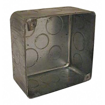 Electrical Box, 30.3 cu in, Square Box Type, 2 Gangs, Galvanized Steel, Square Shape MPN:239