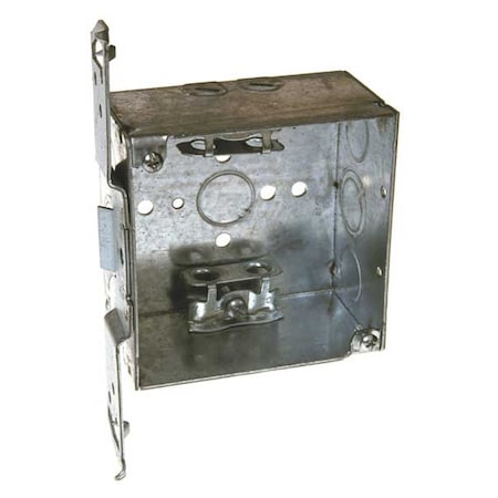 Electrical Box, 30.3 cu in, Square Box Type, 2 Gangs, Galvanized Steel, Square Shape MPN:241