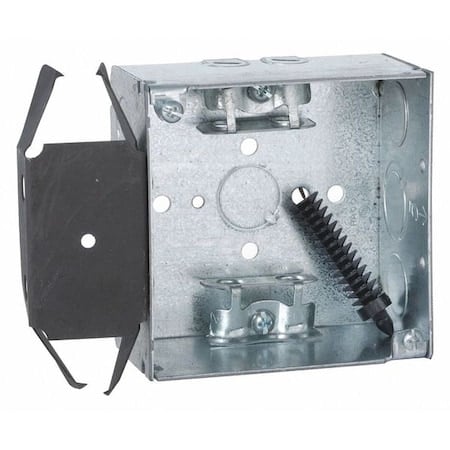 Electrical Box, 30.3 cu in, Wall Box Type, 2 Gangs, Steel, Square Shape MPN:243