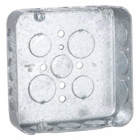 Electrical Box, 29.5 cu in, Wall Box Type, 2 Gangs, Steel, Square Shape MPN:245