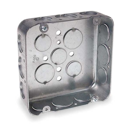 Electrical Box, 29.5 cu in, Square Box Type, 2 Gangs, Steel, Square Shape MPN:247