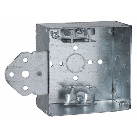 Electrical Box, 30.3 cu in, Square Box Type, 2 Gangs, Steel, Square Shape MPN:249