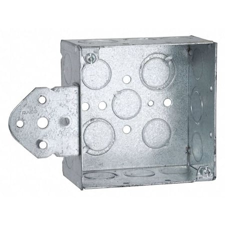 Electrical Box, 30.3 cu in, Square Box Type, 2 Gangs, Steel, Square Shape MPN:251