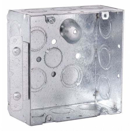 Electrical Box, 42 cu in, Wall Box Type, 2 Gangs, Steel, Square Shape MPN:257HWP