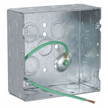 Electrical Box, 42 cu in, Wall Box Type, 2 Gangs, Steel, Square Shape MPN:257SM