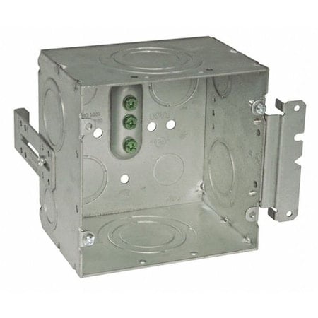 Electrical Box, 66.7 cu in, Outlet Box Type, Steel, Square Shape MPN:260H