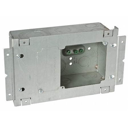 Electrical Box, 113.3 cu in, Data Box Type, 3 Gangs, Steel, Rectangular Shape MPN:263