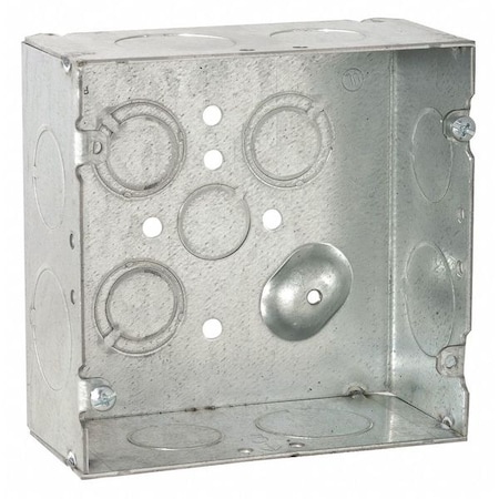 Electrical Box, 42 cu in, Outlet Box Type, Steel, Square Shape MPN:265
