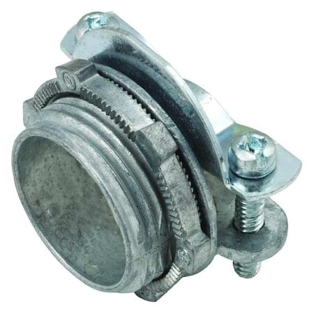 Conduit Fitting Grounding Connector, 1/2 in, Threaded, Die Cast Zinc, Silver MPN:2711