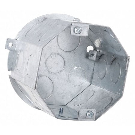 Electrical Box, 43 cu in, Ceiling Box Type, Steel, Octagon Shape MPN:280