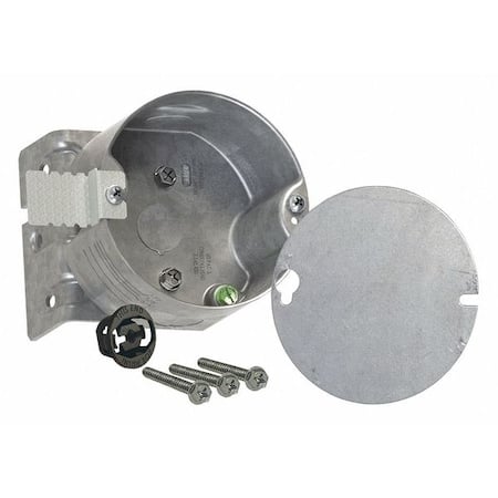 Electrical Box, 22.3 cu in, Ceiling Box Type, Steel, Round Shape MPN:294-1
