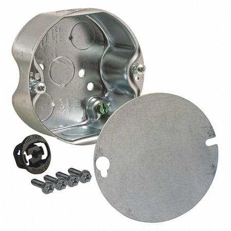 Electrical Box, 15.8 cu in, Ceiling Box Type, Steel, Round Shape MPN:296