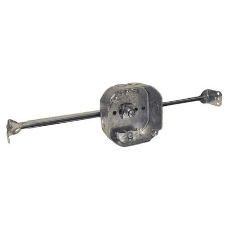 Electrical Box, 15.5 cu in, Octagon Box Type, 2 Gangs, Galvanized Steel, Octagon Shape MPN:326