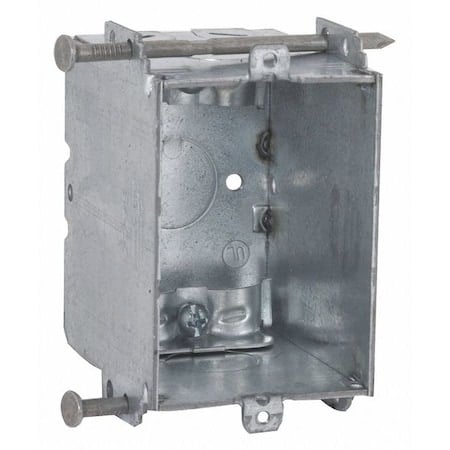 Electrical Box, 15.8 cu in, Switch Box Type, Steel, Rectangular Shape MPN:355
