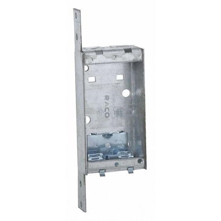 Electrical Box, 6.5 cu in, Switch Box Type, 1 Gang, Steel, Rectangular Shape MPN:405