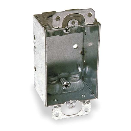 Electrical Box, 7.5 cu in, Switch Box Type, 1 Gang, Galvanized Zinc, Rectangular Shape MPN:410