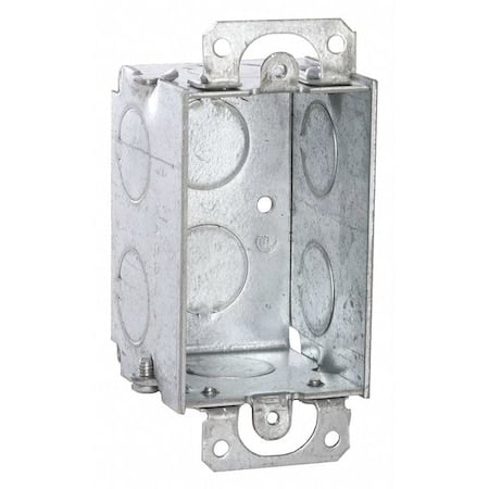 Electrical Box, 10.3 cu in, Switch Box Type, 1 Gang, Steel, Rectangular Shape MPN:420