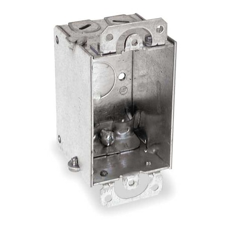 Electrical Box, 10.3 cu in, Switch Box Type, 1 Gang, Galvanized Zinc, Rectangular Shape MPN:445