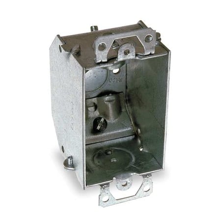 Electrical Box, 10.5 cu in, Switch Box Type, 1 Gang, Galvanized Zinc, Rectangular Shape MPN:471
