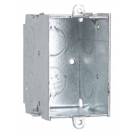 Electrical Box, 12.5 cu in, Switch Box Type, 1 Gang, Steel, Rectangular Shape MPN:501