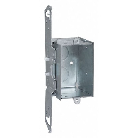Electrical Box, 12.5 cu in, Switch Box Type, 1 Gang, Steel, Rectangular Shape MPN:505