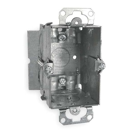 Electrical Box, 12.5 cu in, Switch Box Type, 1 Gang, Steel, Rectangular Shape MPN:512