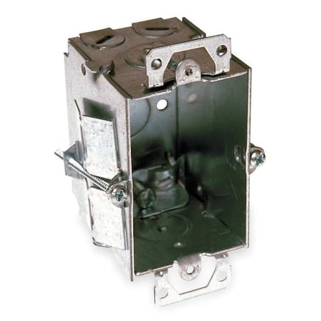 Electrical Box, 12.5 cu in, Switch Box Type, 1 Gang, Galvanized Zinc, Rectangular Shape MPN:517