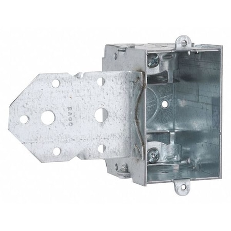 Electrical Box, 12.5 cu in, Switch Box Type, 1 Gang, Steel, Rectangular Shape MPN:522