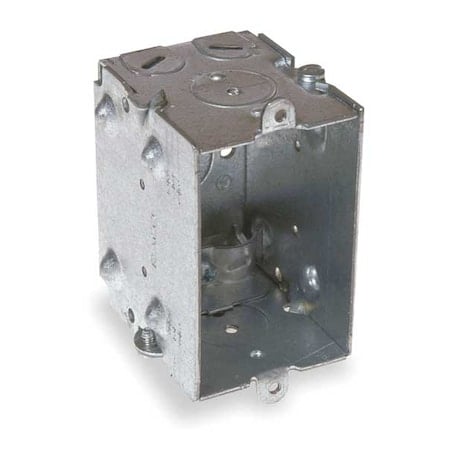 Electrical Box, 12.5 cu in, Switch Box Type, 1 Gang, Galvanized Zinc, Rectangular Shape MPN:528