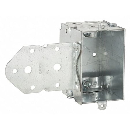 Electrical Box, 12.5 cu in, Switch Box Type, 1 Gang, Steel, Rectangular Shape MPN:529