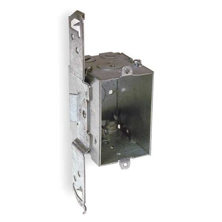 Electrical Box, 12.5 cu in, Switch Box Type, 1 Gang, Galvanized Zinc, Rectangular Shape MPN:531