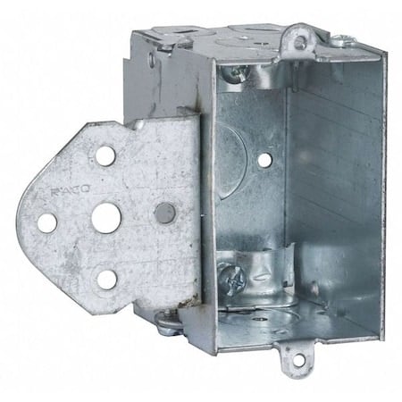 Electrical Box, 12.5 cu in, Switch Box Type, 1 Gang, Steel, Rectangular Shape MPN:540