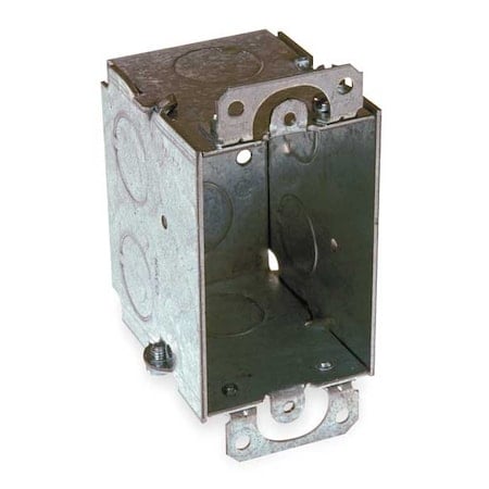 Electrical Box, 14 cu in, Switch Box Type, 1 Gang, Galvanized Zinc, Rectangular Shape MPN:560