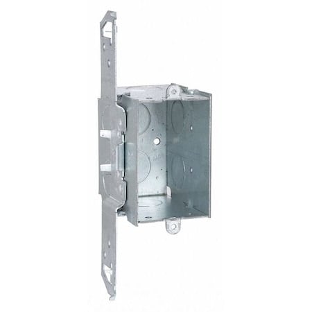 Electrical Box, 14 cu in, Switch Box Type, 1 Gang, Steel, Rectangular Shape MPN:562