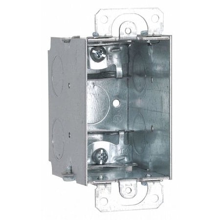 Electrical Box, 14 cu in, Switch Box Type, Steel, Rectangular Shape MPN:570RAC