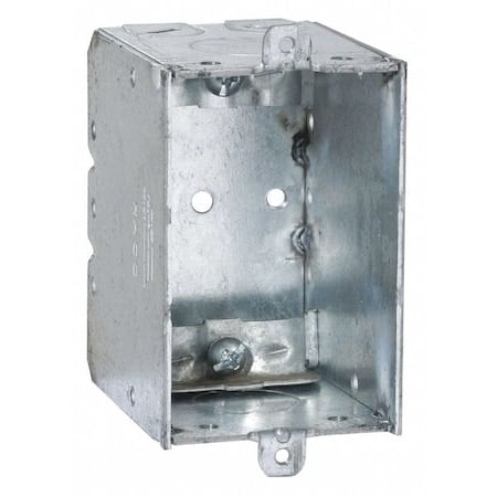 Electrical Box, 12.5 cu in, Switch Box Type, 1 Gang, Steel, Rectangular Shape MPN:596