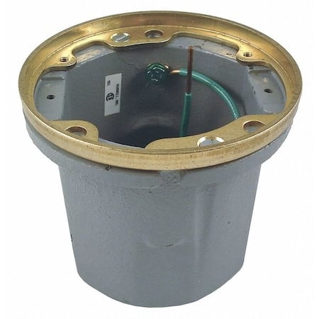 Electrical Box, 18.5 cu in, Ceiling Box Type, Brass, Round Shape MPN:6223