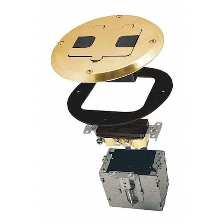 Floor Box Kit, 1 Gang, Cover Box Type MPN:6239BP