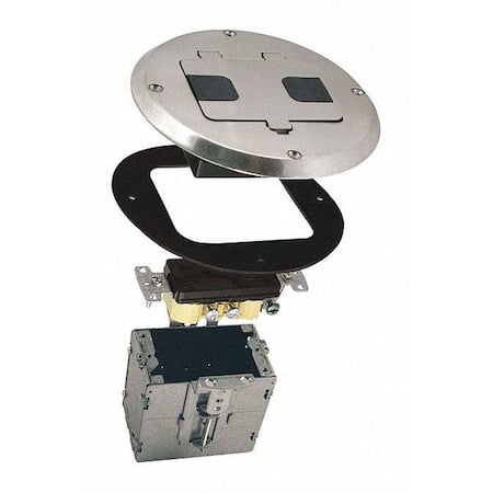 Electrical Box, 1 Gang, Steel, Round Box Type, Round Shape MPN:6239NI