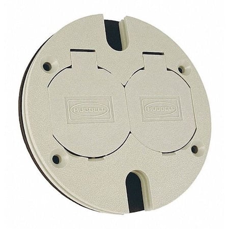 Electrical Box Cover, Round, Steel, Duplex Receptical Cover MPN:6245