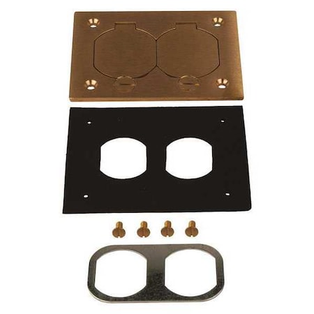 Box Cover, Floor Box Type, 1 Gang, Brass, Single Receptacle Cover Type MPN:6250