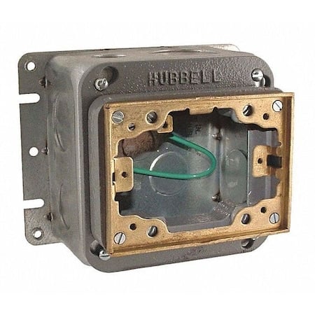 Electrical Box, 54 cu in, Floor Box Type, 1-Gang, Steel, Rectangular Shape MPN:6256